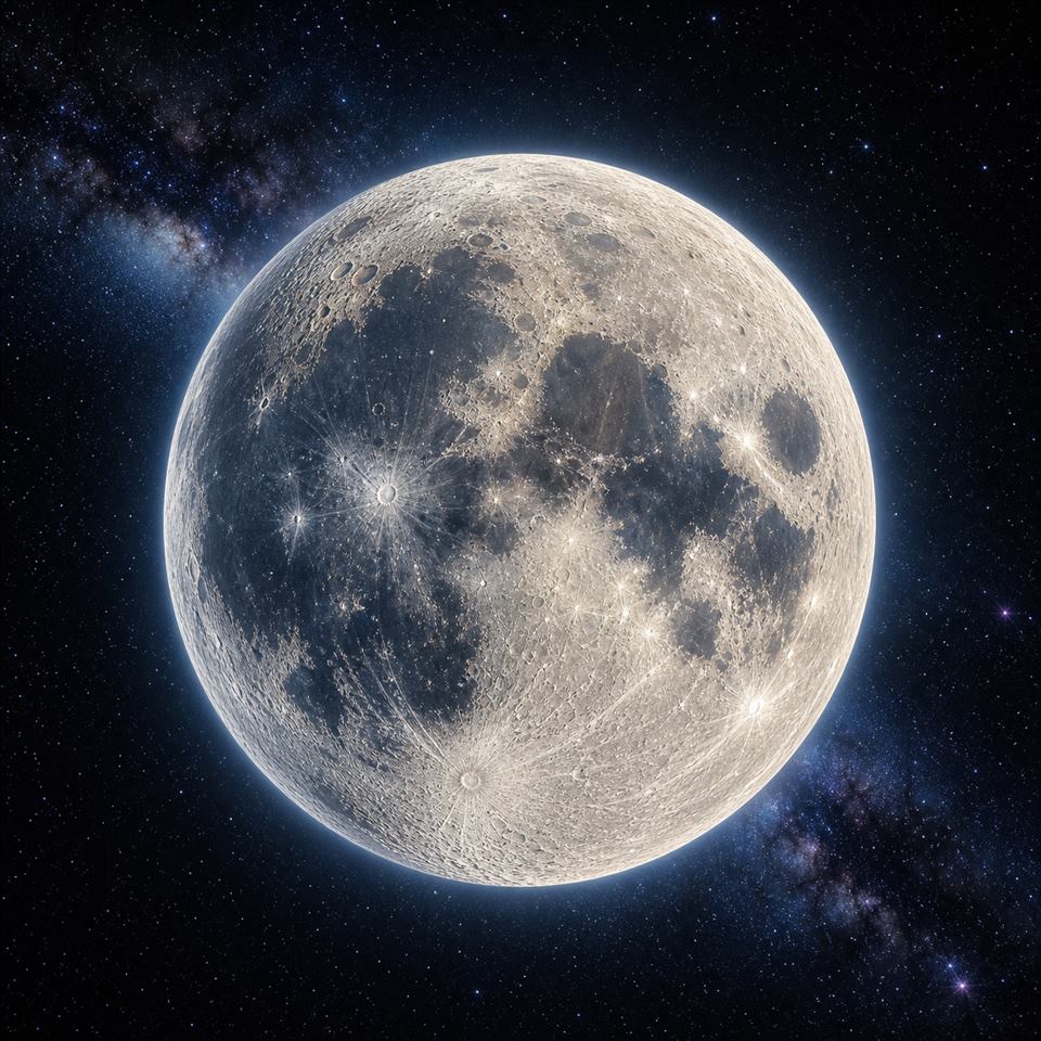 星空中的月球